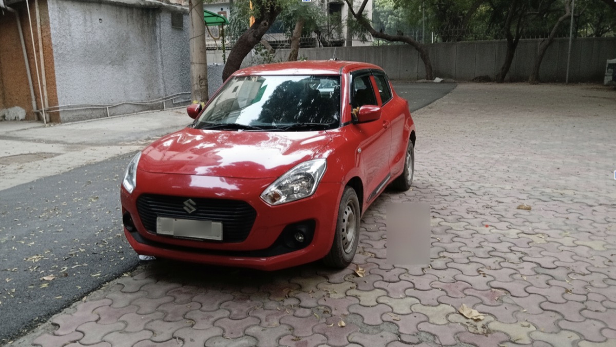 The same marketplace car photograph after guarded enhancement